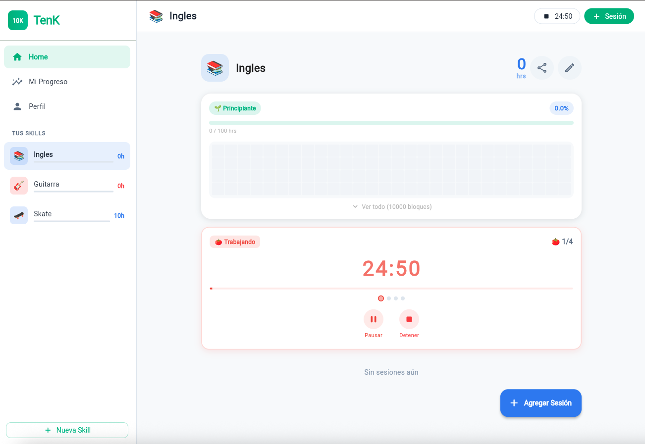TenK — Landing page web